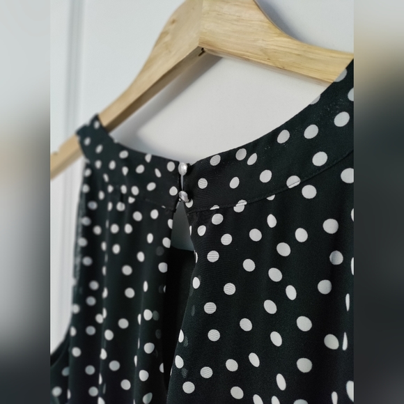 Ricki's Black and White Polkadot Dress Size 4 - Picture 5 of 5